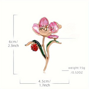 Broches de Flores Rosas para Homens e Mulheres, Alfinetes de Terno, Acessórios de Moda Simples para Xales - Product Image 3