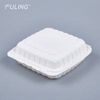 Contenants en plastique pour la restauration rapide, fabriqués par le fabricant, écologiques, en polypropylène rempli de minéraux naturels, à charnières