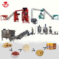 Ligne de production de beurre de cacahuètes entièrement automatique et intégrée, facile à utiliser, machine à fabriquer du beurre de cacahuètes à vendre