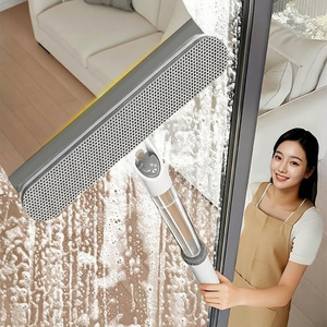 Retractable Glass Scraper <b>Window</b> Cleaning <b>Brush</b> With Water Spray Multi Functional Tool For Glass Surface Cleaning - Product Image 1