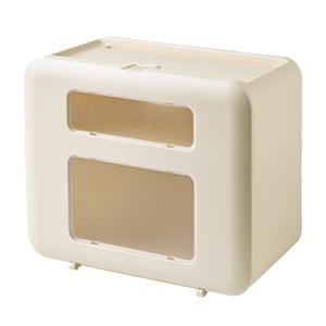 Soporte de papel higiénico montado en la pared sin necesidad de taladro, estante de almacenamiento de doble capa, caja de pañuelos rectangular para baño, color blanco, duradero - Product Image 1