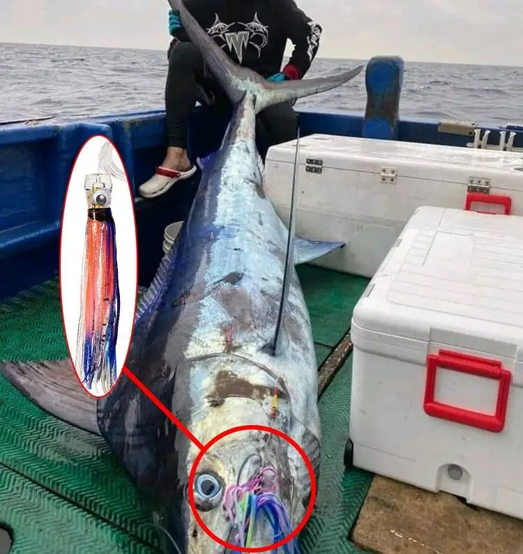 Topline 6.5Inch 43G Thuyền Trò Chơi Lớn Cá Ngừ Marlin Câu Cá Mồi Nhựa Bạch Tuộc Mực Váy Bionic Trolling Lure Cho Wahoo Nước mặn