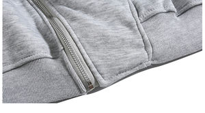 Logo imprimé pull à capuche zippé poids 500 Gsm ample décontracté hiver goutte épaule hommes à capuche - Product Image 6