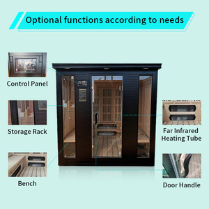 Nhà Máy Giá Có Thể được Tùy Chỉnh Ngoài Trời Phòng Tắm Hơi 6 Người Sang Trọng Hồng Ngoại Tủ Tắm Hơi Hồng Ngoại Nhà Nóng - Product Image 4