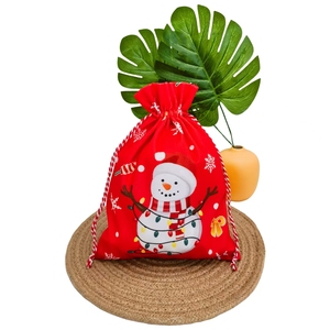 Bolsa de Regalo con Cordón y Estampado Navideño, Bolsa de Almacenamiento para Juguetes y Snacks - Product Image 3
