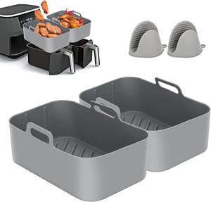 Cesta para hornear y freír profesional, revestimientos de silicona para freidora de aire, almohadilla de silicona para horno, cesta para freidora de aire, olla de silicona para freidora de aire - Product Image 2