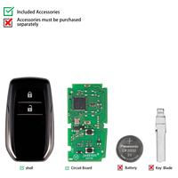 Clé télécommande intelligente universelle KEYDIY KD TB01-2, 2 boutons, pour Toyota, type 5 pièces/lot