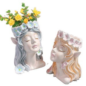 Style européen décoration <span class=keywords><strong>de</strong></span> <span class=keywords><strong>la</strong></span> maison créative fleur fée fille pot <span class=keywords><strong>de</strong></span> fleur vase <span class=keywords><strong>salon</strong></span> foyer résine décoration - Product Image 1