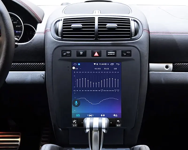 Pemutar Multimedia Mobil 9.7 "untuk Porsche Cayenne 2006-2009 dengan 4 + 64G Layar Tesla Radio GPS Navigasi Audio Pemutar Video