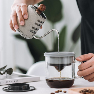 Funda para taza de cafetera de acero inoxidable, 350 ml, antideslizante, sin asa, funda protectora de cuero de doble capa - Product Image 3
