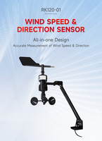 Estación Meteorológica Automática RIKA RK120-01, Sensor Anemómetro Industrial de Velocidad y Dirección del Viento con Certificación CE