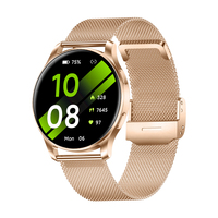Montre connectée TKYUAN avec écran AMOLED HD de 1,32 pouces, suivi de la santé des femmes, surveillance du sommeil, appels sans fil, contrôle de la musique, suivi de la forme physique