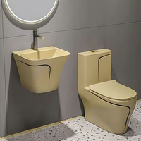 Inodoro Sifónico Integrado de Diseño Platino de Alta Calidad, Moderno y de Lujo, Personalizado para Baño
