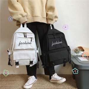 Sac à dos en toile simple et tendance M0568, sac à dos scolaire pour étudiantes, sac à dos pour lycéennes - Product Image 5