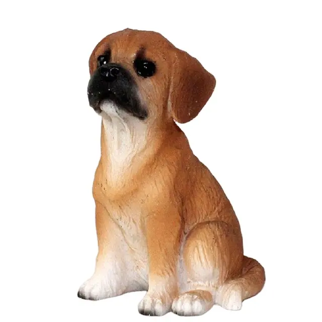 ゴールデンレトリバー犬の置物の装飾的な卸売樹脂彫刻