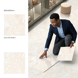 Ice Light 600x600mm Glossy Polished Porcelain Tiles Marble Effect Interior Floor Design Premium - Product Image 2