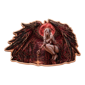 Moneta in Rame 3D da 1oz .999 Puro, a Forma di Lingotto, Serie Angelo con Ali Irregolari, Tema Angelo della Fantasia Oscura, Regalo da Collezione - Product Image 3