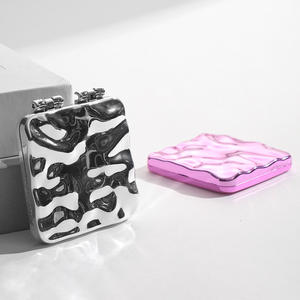 Petit miroir à ondulation d'eau électrolytique à la mode prenez un mini miroir pliant <span class=keywords><strong>double</strong></span> face miroir de maquillage avec vous - Product Image 5