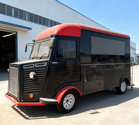 Remorque de restauration rétro entièrement équipée avec cuisine de camion à café, configuration barbecue, unité mobile de style américain, camion de nourriture rose