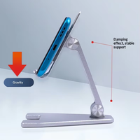 Support de téléphone portable pliable en alliage d'aluminium de haute qualité, antidérapant, stable, support de tablette réglable en hauteur, pour selfies en direct