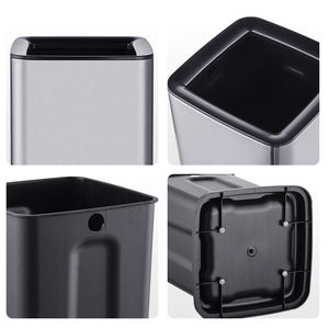 مكتب فاخر مخصص داخلي صندوق قمامة فندق تجاري معدني مطبخ من الفولاذ المقاوم للصدأ مفتوح من الأعلى - Product Image 5