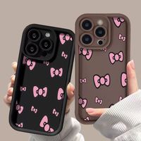 Coques de Téléphone de Luxe avec Nœud Papillon pour Filles et Femmes, Compatibles iPhone 17 Air 16 15 Plus Pro Max 14 13 12 11 X, Coque Arrière Antichoc Personnalisable