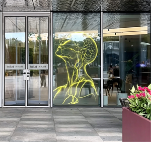 Transparent Flexible LED Display <b>Screen</b> P15 Indoor <b>Mesh</b> Video Film for Glass <b>Window</b> Advertising - Product Image 5