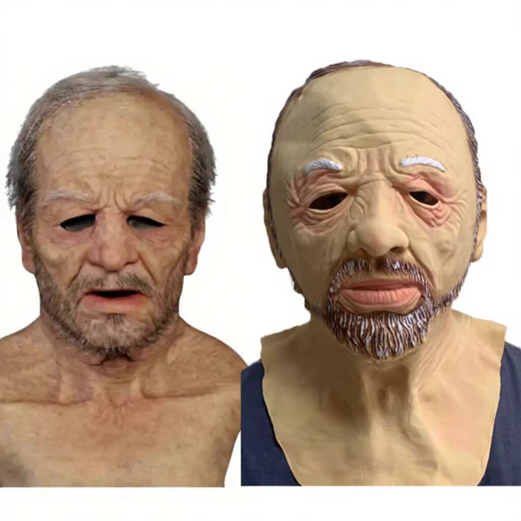 Mask for brown hair old man