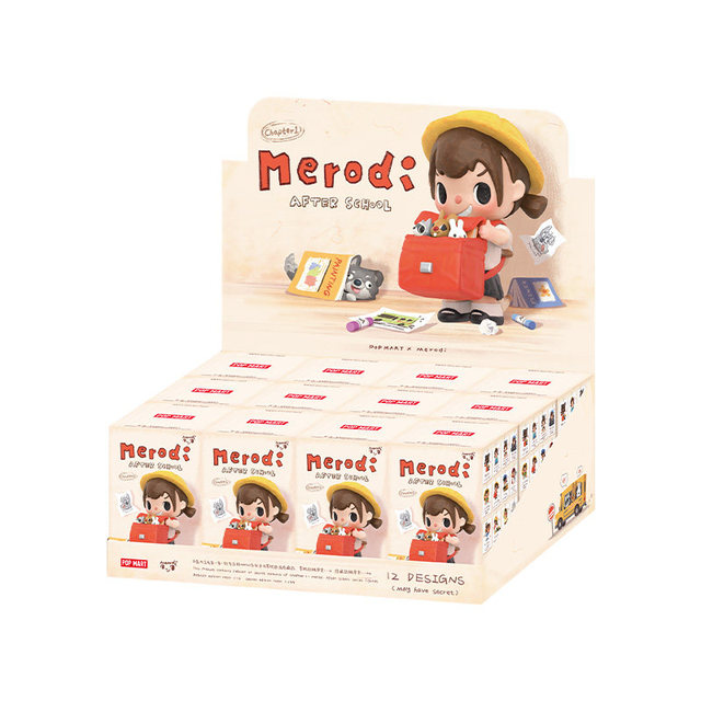 POPMART Merodi After School Series Blind Box Cute Desktop Ornament Figures Model Doll Mystery Box Trendy Toys Gift for Girl