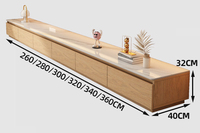 Meuble TV et Table Basse en Bois Massif Européen Moderne pour la Maison, Rangement Écologique au Sol/Plafond pour Appartement Compact, Salon et Salle à Manger