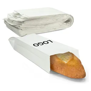 Biodegradable Sandwich Picnic Gift Stay Upright Fresh V Bottom Paper White Baguette Bag Bread 60cm