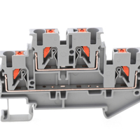 UPT-2.5/2  Bloque de terminales de 2.5mm² para cable conector de riel DIN