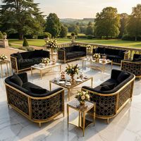 Ensemble de canapés de mariage haut de gamme blancs, incurvés et rembourrés – Style moderne, élégant et luxueux pour hôtels, événements, fêtes, banquets, location, affaires, OEM, ODM