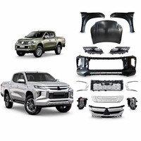 Kit de conversion de carrosserie avant, capot, garde-boue, phare, calandre, feux antibrouillard pour Mitsubishi Triton L200 2015-2018, mise à niveau vers les pièces 2019