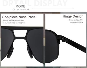 Neue Vintage Pilotenbrille für Herren UV-Schutz Sonnenbrille Trendige Mode Metall XL Sonnenbrillen zum Fahren und Angeln - Product Image 5