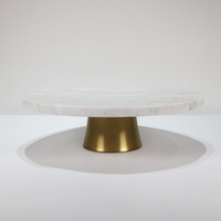 Plateau de mariage en marbre, livraison directe d'usine, design Art Déco, couleur grise, plateau à goûter haut de gamme pour le thé de l'après-midi, simple et élégant pour la maison