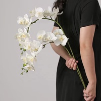 Fleur artificielle Phalaenopsis en soie à 7 têtes, toucher réel, vente en gros d'usine
