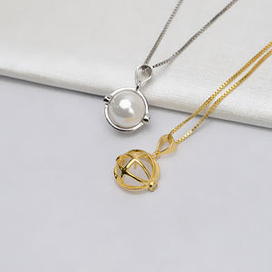 Base de Plata S925 para Colgante con Perla de 10mm, Accesorios de Joyería DIY para Mujer, Soporte Vacío con Incrustaciones, 851 Configuraciones - Product Image 3