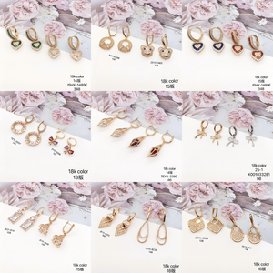 250330 <strong>Earrings</strong> XUPING Whosale Card 18K <strong>Gold</strong> Plated Women <strong>Dangle</strong> Huggie <strong>Earrings</strong> Fashion Hoop <strong>Earrings</strong> - Product Image 4