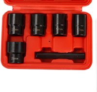 6 pièces 1/2 pouces entraînement torsion jeu de douilles écrou de roue extracteur outil métrique poinçon central endommagé écrou de cosse dissolvant Chrome