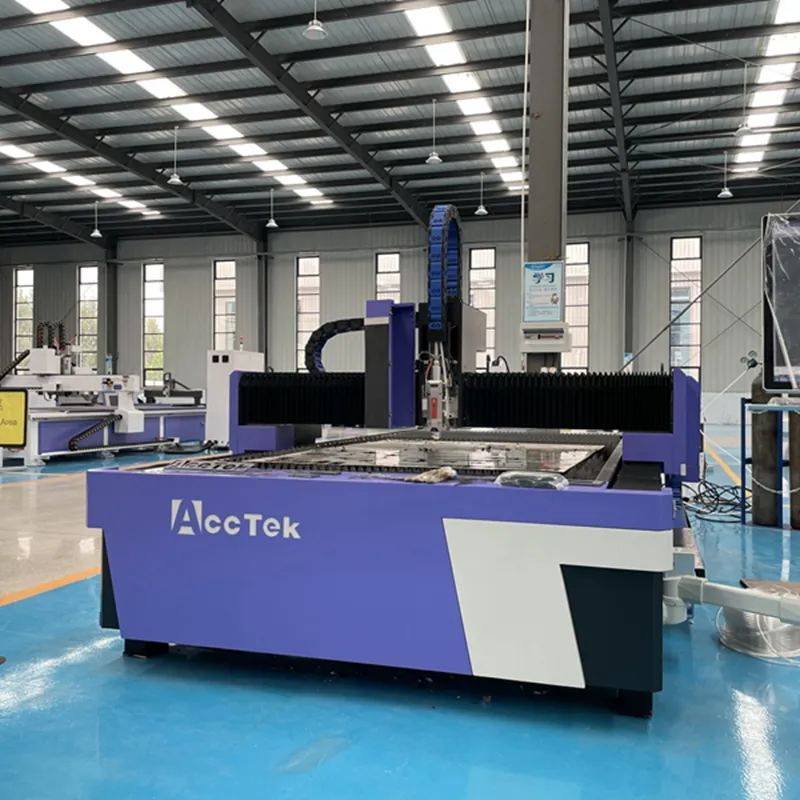 Acctek Mesin Pemotong Laser Fiber 1000W 1500W 2000W AKJ1530F