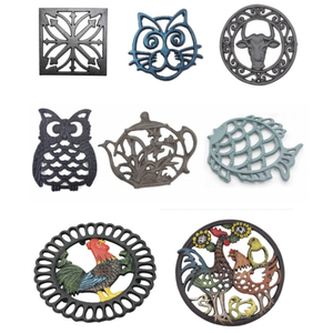 Coussinets d'isolation thermique antidérapants en fonte Tapis polyvalent en flocons blancs ronds Supports <span class=keywords><strong>de</strong></span> casseroles Sous-verres en fonte résistants à la chaleur <span class=keywords><strong>Dessous</strong></span> <span class=keywords><strong>de</strong></span> <span class=keywords><strong>plat</strong></span> - Product Image 6