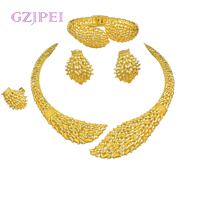 Ensemble de bijoux indiens plaqués or 18 carats de haute qualité, collier, boucles d'oreilles, bagues, bracelets, ensemble complet de bijoux pour mariage et fête