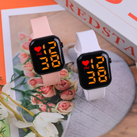 Jam Tangan Digital LED Persegi Elektronik Olahraga Luar Ruangan Grosir Pabrik 2026 untuk Pelajar Anak-anak Unisex Perempuan Laki-laki Wanita Pria