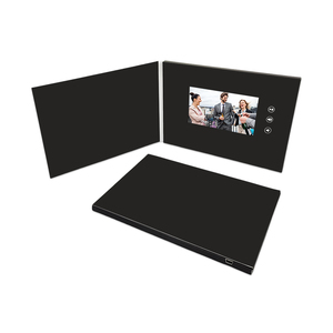 Carte de vœux vidéo compacte de 5 pouces, rechargeable, personnalisable, prend en charge les formats JPEG/<span class=keywords><strong>GIF</strong></span>/BMP MP3/MP4 pour l'immobilier/les associations caritatives/les commémorations de bébés - Product Image 1