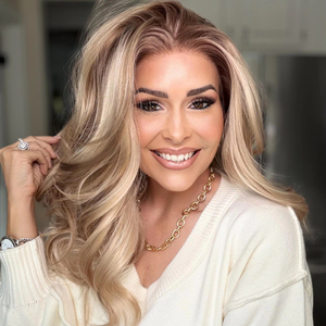 CARKIRA Perruques Lace Front 13x4 20 pouces Ondulées Résistantes à la Chaleur Sans Colle Dentelle Française Transparente Ligne de Cheveux Scandinave Densité 120% - Product Image 1