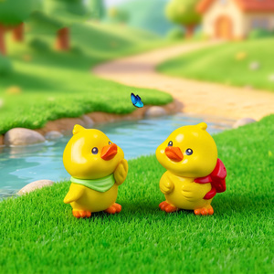 Figuras de Patitos Amarillos en Miniatura, Adornos para el Tablero del Automóvil, Decoración para Jardín de Hadas, Micropaisaje, Casa de Muñecas, Bonsái, Manualidades - Product Image 4
