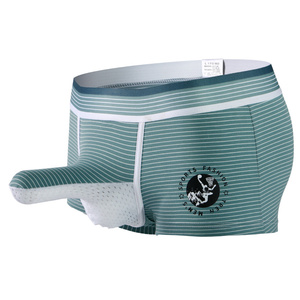 Người đàn ông của bông thoáng khí boxer quần in sọc voi thân cây đồ lót Bullet tách thiết kế bán buôn thời trang - Product Image 4