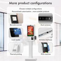 Kiosco de Autoservicio con Pantalla Táctil de 21.5 Pulgadas, Publicidad Digital, Pedidos y Pagos con NFC RFID, Kiosco Tipo Tótem