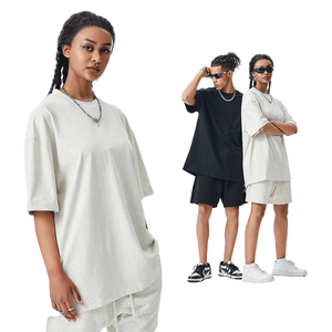 เสื้อยืดผู้ชายเนื้อหนัก 305GSM ผ้าฝ้าย 100% รับออกแบบโลโก้ เสื้อยืดเปล่าคุณภาพสูง ทรงโอเวอร์ไซส์ ไหล่ตก สำหรับผู้ชาย - Product Image 3